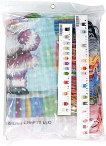 img 1 attached to Patterned Santa Claus Christmas Needlepoint Kit - Dimensions, 14'' x 14''