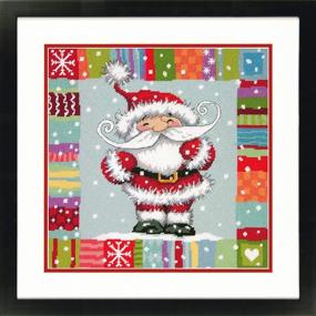 img 4 attached to Patterned Santa Claus Christmas Needlepoint Kit - Dimensions, 14'' x 14''