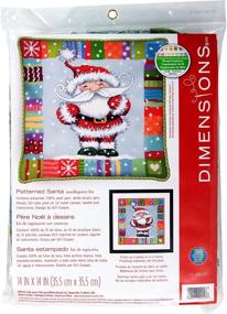 img 2 attached to Patterned Santa Claus Christmas Needlepoint Kit - Dimensions, 14'' x 14''