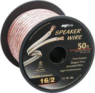 🔊 ultimate audio experience: high performance 16 gauge speaker wire – oxygen free pure copper; ul listed class 2 (50 feet spool) logo