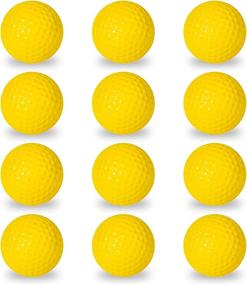 img 4 attached to Franklin Sports Official Size Golf Balls - Indoor/Outdoor Golf Training 🏌️ - Restricted Flight Balls for Practice - 12 Pack - Backyard Training