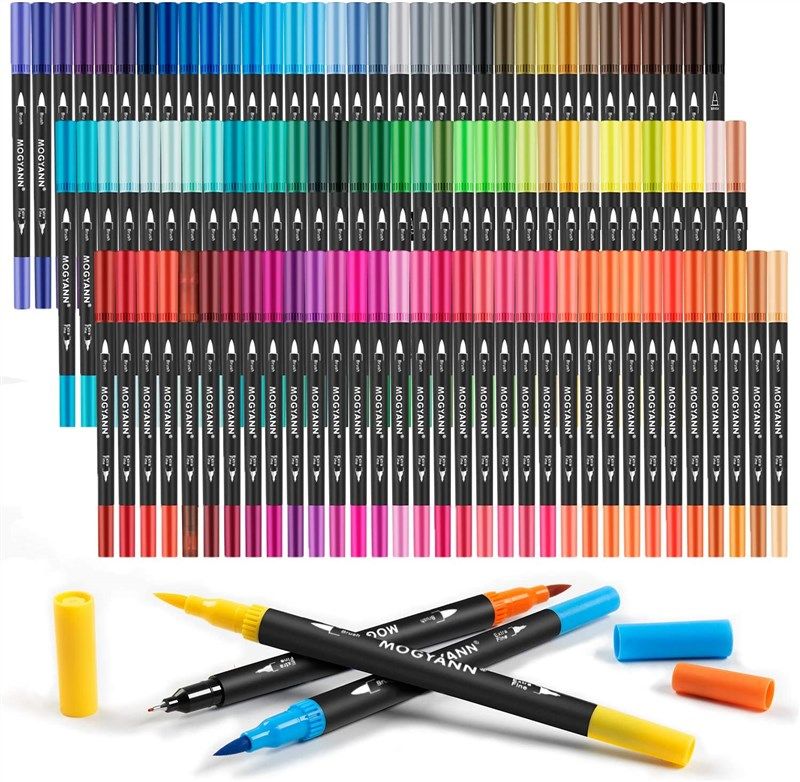 cyper top 36 Colors Dual-Tip Art Marker Set for Kids Adults, 36