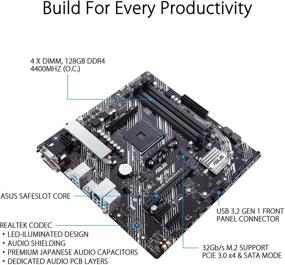 img 1 attached to 💻 ASUS Prime B450M-A II AMD AM4 (Ryzen 5000, 3rd/2nd/1st Gen Ryzen Micro ATX Motherboard with 128GB DDR4, 4400 O.C., NVMe, HDMI 2.0b/DVI/D-Sub, USB 3.2 Gen 2, BIOS Flashback, Aura Sync)