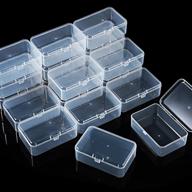 🗃️ organize and store small items with 36-piece clear plastic beads storage containers box logo