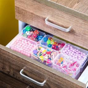 img 1 attached to 🗃️ Organize and Store Small Items with 36-Piece Clear Plastic Beads Storage Containers Box