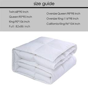 img 1 attached to EDUJIN Full Comforter: All-Season 100% Cotton Quilted Duvet Insert with Feather and Down Filling – Stand-Alone or Use with Corner Tabs, White
