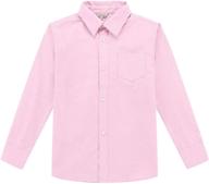 👔 bienzoe boys' school uniform sleeve button tops, tees & shirts: stylish and high-quality clothing logo