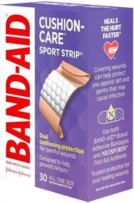 img 4 attached to 💪 Band-Aid Brand Adhesive Extra Wide Sport Strip Bandages - Pack of 2, 30 Count