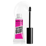 nyx professional makeup brow glue: extreme hold eyebrow gel logo