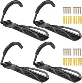 img 4 attached to AKALE Bike Rack Garage Wall Mount Bicycle Hanger 4 Pack - Efficient Bike Storage System for Indoors and Shed with Easy Hanging/Detaching – Includes Screws