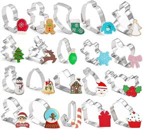 img 4 attached to 🍪 Get Your Xmas/Holiday Party Baking Done with 20 Christmas Cookie Cutters – Including Glove, Gingerbread, Angel, Candy Cane, and More!
