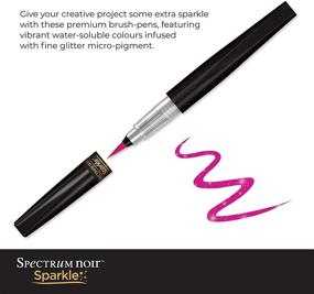 img 2 attached to Spectrum Noir Sparkle Fine Glitter Brush Pens Set - Clear Overlay, Pack of 3 - Multicolor: Enhance Your Artistic Creations