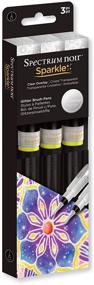 img 4 attached to Spectrum Noir Sparkle Fine Glitter Brush Pens Set - Clear Overlay, Pack of 3 - Multicolor: Enhance Your Artistic Creations