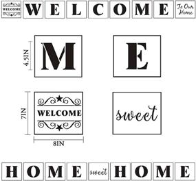 img 3 attached to 🏡 18-Pack Vertical Welcome and Home Sign Stencil Templates - Create Stunning Wood Signs with Ease, Reusable Letter Stencils for DIY Welcome Home Sign Making