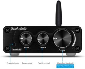 img 3 attached to 🎶 Bluetooth 5.0 Power Amplifier with 100W Class D Hi-Fi Stereo Audio, 2 Channel Mini Amp, Wireless Receiver for Home Theater, Treble and Bass Control - Douk Audio G3 (Black)
