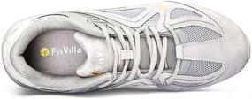 img 2 attached to Ultimate Comfort and Support: FitVille Walking Sneakers for Men - Fasciitis Resistant Athletic Shoes