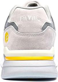 img 1 attached to Ultimate Comfort and Support: FitVille Walking Sneakers for Men - Fasciitis Resistant Athletic Shoes
