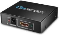 hdmi splitter - sinopro digital 1 to 2 hdmi switch for full hd 1080p hdtv & dvd player - 3d compatible (one input to two outputs) logo