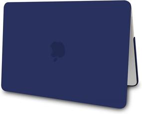 img 1 attached to 💻 KECC Laptop Case Compatible with MacBook Air 13" + Keyboard Cover, Sleeve Bag, and Screen Protector Bundle - Matte Navy Hard Shell Case A1466/A1369