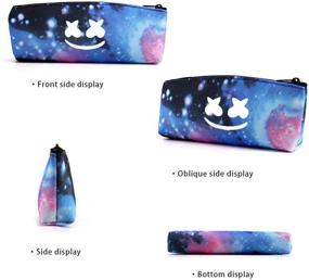 img 2 attached to 😊 Smile Luminous Backpack: USB Charging Port, Anti-theft Lock, Pencil Case - Ideal for School, DJ Unisex Bookbag, Galaxy Design, Laptop Compatible