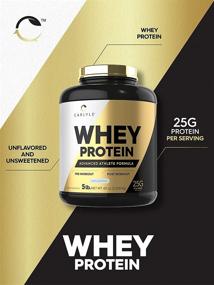 img 2 attached to 🥛 Carlyle Whey Protein Powder - Unflavored, 5lbs, 25G Protein, Vegetarian, Non-GMO, Gluten Free