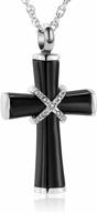 🔥 shajwo cremation jewelry cross urn necklaces for ashes: a timeless memorial keepsake for women and men logo