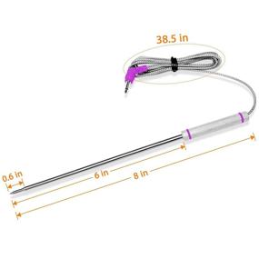 img 2 attached to High-Quality Replacement Probe Set for Thermopro TP20 TP17 TP-16 TP-16S TP08S TP25 🌡️ TP07 TP17H TP27 TP06S TP09 TP28 - 2-Piece Set for Accurate Meat Temperature Monitoring