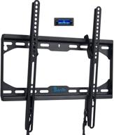 📺 rentliv tv mount: universal tilt wall mount for 26-55" tvs, fits 8", 12", 16" wood studs, 110 lbs - max vesa 400x400mm, low profile bracket tilting logo