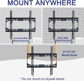 img 1 attached to 📺 Rentliv TV Mount: Universal Tilt Wall Mount for 26-55" TVs, Fits 8", 12", 16" Wood Studs, 110 lbs - Max VESA 400x400mm, Low Profile Bracket Tilting