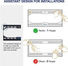 img 2 attached to 📺 Rentliv TV Mount: Universal Tilt Wall Mount for 26-55" TVs, Fits 8", 12", 16" Wood Studs, 110 lbs - Max VESA 400x400mm, Low Profile Bracket Tilting