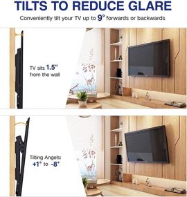 img 3 attached to 📺 Rentliv TV Mount: Universal Tilt Wall Mount for 26-55" TVs, Fits 8", 12", 16" Wood Studs, 110 lbs - Max VESA 400x400mm, Low Profile Bracket Tilting