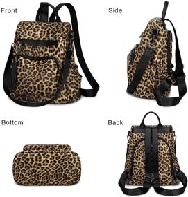 img 2 attached to 🐆 Leopard Women's Backpack Purse Set: Stylish Travel Daypack with Wallet included