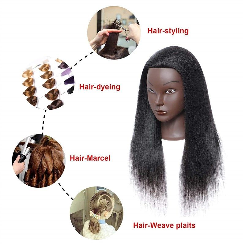 Debra Cosmetology Salon Mannequin Manikin Head 100% Human Long Hair 16 inch