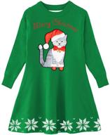 🎄 idgreatim little girls ugly christmas sweater dress: festive xmas flair for girls 2-9 years logo