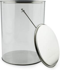 img 2 attached to 🎨 Clear Plastic Paint Cans - Gallon and Quart Combo Pack (Set of 2); Ideal for Arts & Crafts, Decorative & Party Use; Not Suitable for Liquids or Heavy Objects