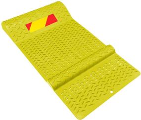 img 4 attached to Enhanced Antiskid Car Safety Parking Aid Mat - Electriduct Plastic Guide for Garage Vehicles (Yellow)