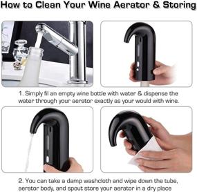 img 1 attached to Electric Wine Aerator Pourer – Portable One-Touch Wine Decanter and Dispenser Pump for Red and White Wine – Multi-Smart Automatic Oxidizer USB Rechargeable Spout Pourer