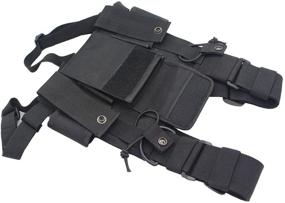 img 1 attached to 🎒 GoodQbuy Universal Radio Harness Chest Rig Bag Pocket Pack Holster Vest for Two Way Radio (Rescue Essentials): The Perfect Gear for Emergency Communication!