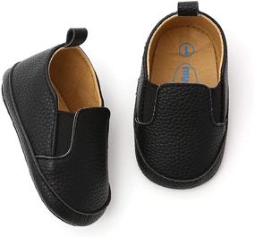 img 1 attached to 👟 E-FAK Leather Lace Up Baby Shoes: Stylish Infant Sneakers with Rubber Sole - Perfect for Walking, Wedding, Uniform, and Dress Up!