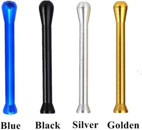 img 2 attached to 🚬 OMO Snuff Straw Suit Snuff Tube (Gold, Silver, Black, Blue) with Bottle, Spoon, Mini Tray, Scraping Tool, Snuff Spoon, and Cleaning Brush (9-Pack)