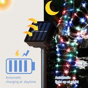 img 2 attached to 🏮 Solar Rope Light - 33FT 100L IP65 Waterproof LED Copper Fairy String Tube Lights for Party, Garden, Yard, Home, Wedding, Christmas, Halloween, Holiday Decoration Lighting - Multi Color 33FT 100L