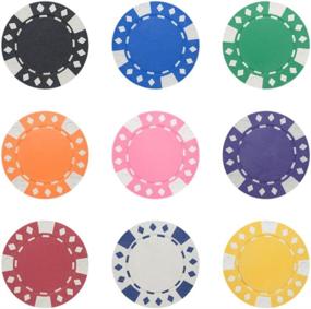 img 1 attached to 🎲 Brybelly Diamond Suited Poker Chips 11.5-Gram Clay Composite - Pack of 50: Premium Casino-Quality Chips for Ultimate Gaming Experience