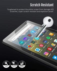 img 2 attached to 📱 MoKo HD Clear Tempered Glass Screen Protector for Fire HD 8 & HD 8 Plus 2020 - Anti-Scratch, 9H Hardness, Round Edge