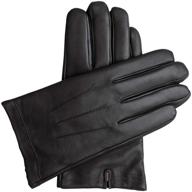 🧤 classic leather cashmere gloves for men - downholme men's accessories logo