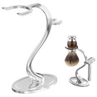 🪒 linkidea stainless steel razor and shaving brush holder, non-slip base for shower room and bathroom organizing (chrome) logo