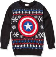 🎄 captain america boys' sweater marvel christmas clothing sweaters logo