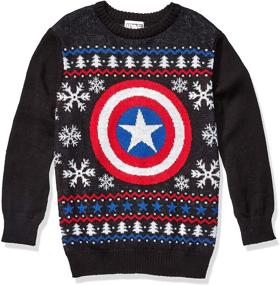 img 2 attached to 🎄 Captain America Boys' Sweater Marvel Christmas Clothing Sweaters