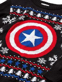 img 1 attached to 🎄 Captain America Boys' Sweater Marvel Christmas Clothing Sweaters