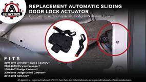 img 2 attached to 🔒 Premium Replacement Rear Sliding Door Lock Actuator - Fits Chrysler & Dodge (Town & Country, Grand Caravan) - Replaces OEM 5020678AA, 4717960AA, 68030378AF