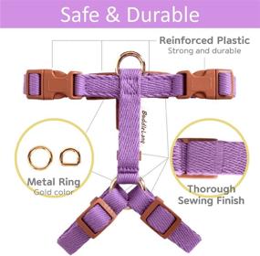 img 2 attached to 🐾 Boddlelang Adjustable Dog Harness for Small and Medium Dogs & Cats - No Choke, Escape Proof, Soft Cotton, Pet Walking Halter Harnesses